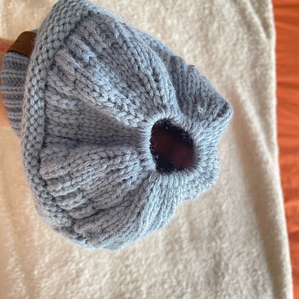 Cozy Pink and Blue Knit Beanies by C.C. Beanies - Picture 2 of 2
